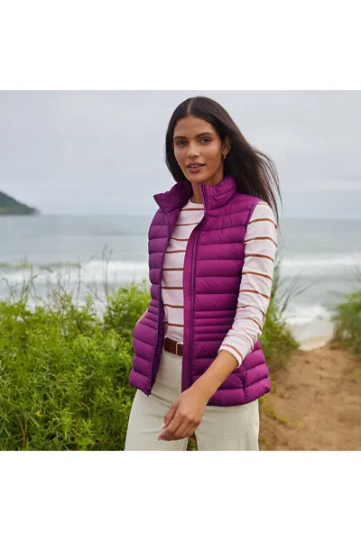 Lands' End Women's Wanderweight Packable Down Vest In Multi