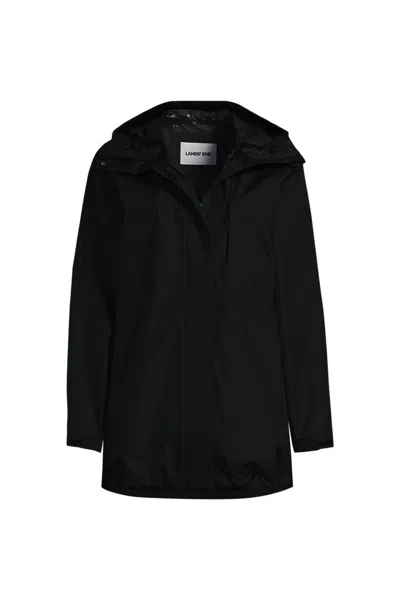 Lands' End Women's Waterproof Raincoat In Black