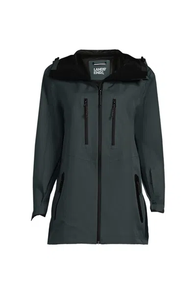 Lands' End Women's Waterproof Shell Rain Jacket In Gray