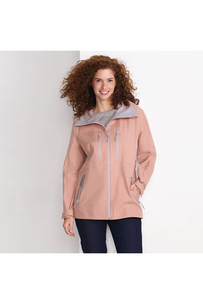 Lands' End Women's Waterproof Shell Rain Jacket In Pink