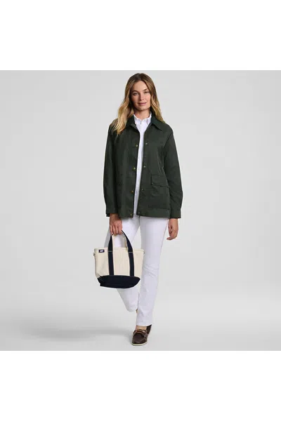 Lands' End Women's Waxed Barn Jacket In Green