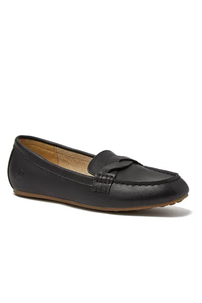 Lands' End Women's Wide Width Comfort Suede Leather Slip On Loafer Shoes In Black