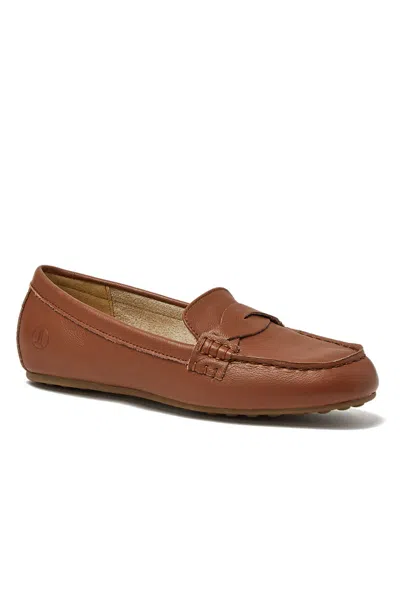 Lands' End Women's Wide Width Comfort Suede Leather Slip On Loafer Shoes In Brown