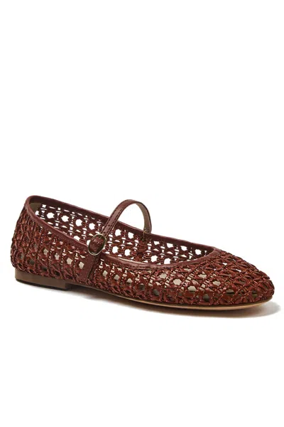 Lands' End Woven Mary Jane Flats In Brown