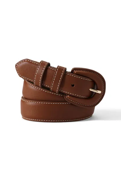 Lands' End Women's Wrapped Buckle Belt In Brown