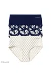 Lands' End Womens Brief True Solutions Light Weight Microfiber Basic Panties 3 Pack In Multi