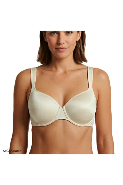 Lands' End Womens Full Coverage True Solutions Lightweight Microfiber Basic Bra In Neutral