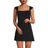 Lands' End Womens Square Neck Underwire Square Back Tankini Swimsuit Top In Black