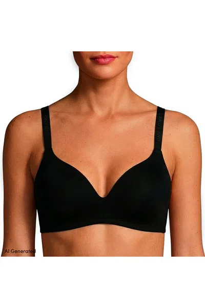 Lands' End Womens Wirefree Soft Essential Everyday Bra In Black