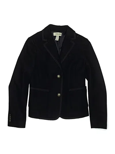 Pre-owned Lands' End Kids'  Wool Blazer Jacket In Black