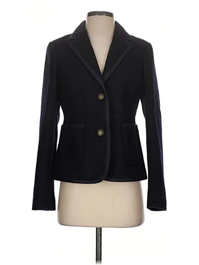 Pre-owned Lands' End Wool Blazer Jacket In Blue