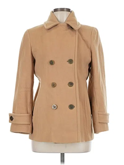 Pre-owned Lands' End Wool Coat In Brown
