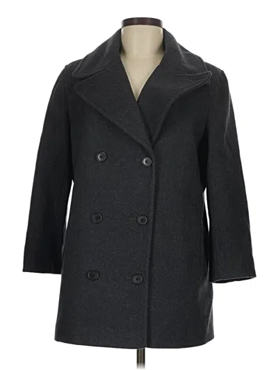 Pre-owned Lands' End Wool Coat In Gray