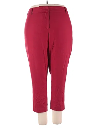 Pre-owned Lands' End Wool Pants In Red