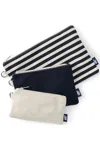 Lands' End Zip Canvas Pouch 3 Pack In Pattern