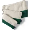 Lands' End Zip Canvas Pouch 3 Pack In Natural/bright Spruce