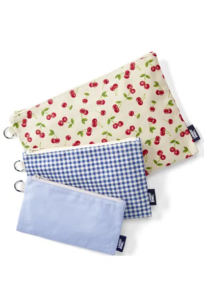 Lands' End Zip Canvas Pouch 3 Pack In Neutral