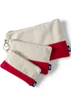 Lands' End Zip Canvas Pouch 3 Pack In Purple