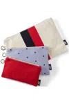 Lands' End Zip Canvas Pouch 3 Pack In Pink
