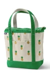 Lands' End Zip Top Canvas Tote Bag