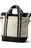 Lands' End Zip Top Canvas Tote Bag In Neutral