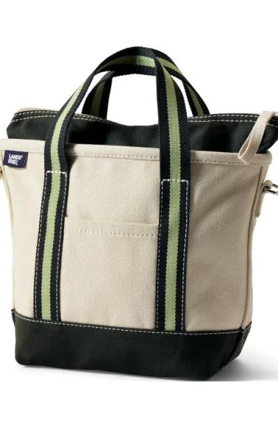 Lands' End Zip Top Canvas Tote Bag