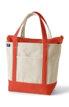 Lands' End Zip Top Canvas Tote Bag
