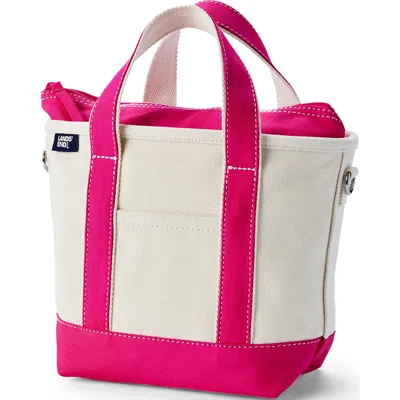 Lands' End Zip Top Canvas Tote Bag