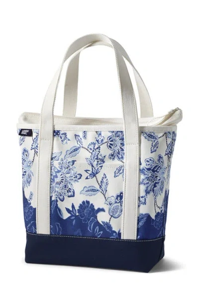 Lands' End Zip Top Canvas Tote Bag