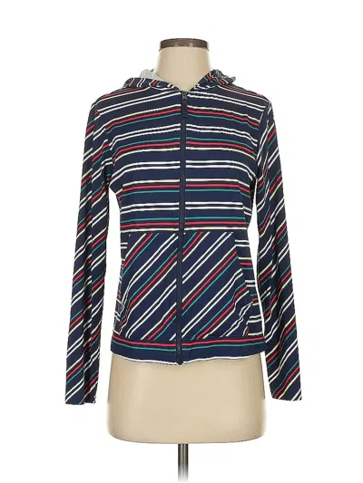 Pre-owned Lands' End Zip Up Hoodie In Blue