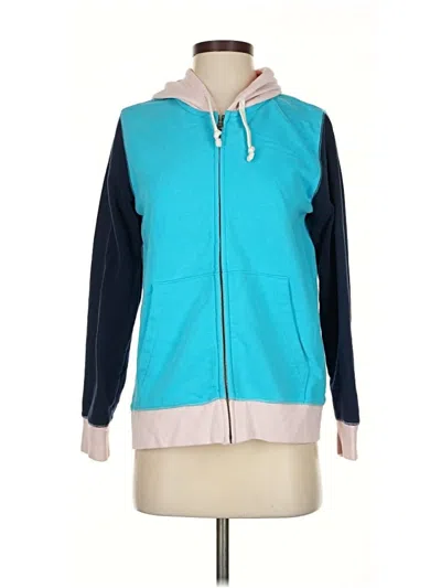Pre-owned Lands' End Zip Up Hoodie In Blue