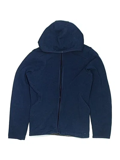 Pre-owned Lands' End Kids'  Zip Up Hoodie In Blue