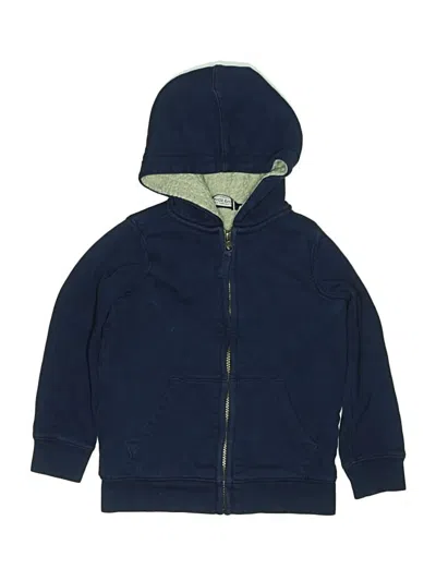 Pre-owned Lands' End Kids'  Zip Up Hoodie In Blue