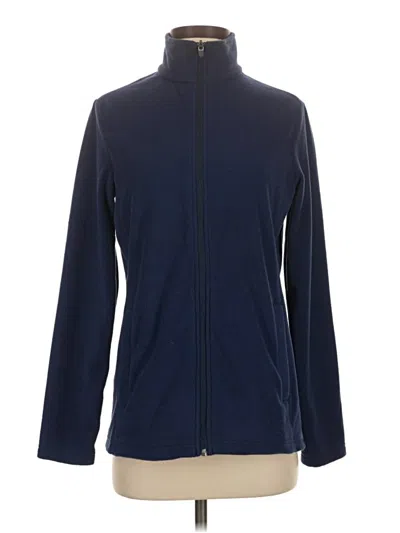 Pre-owned Lands' End Zip Up Hoodie In Blue
