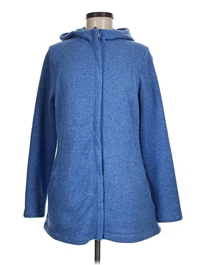 Pre-owned Lands' End Zip Up Hoodie In Blue