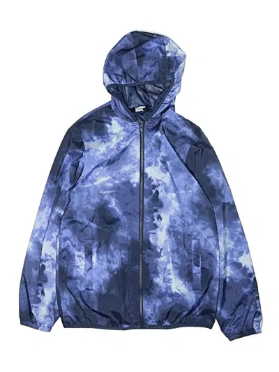 Pre-owned Lands' End Kids'  Zip Up Hoodie In Blue
