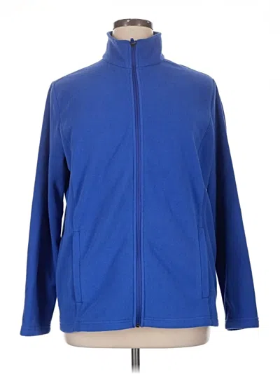 Pre-owned Lands' End Zip Up Hoodie In Blue
