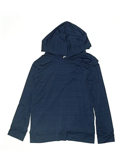 Pre-owned Lands' End Kids'  Zip Up Hoodie In Blue