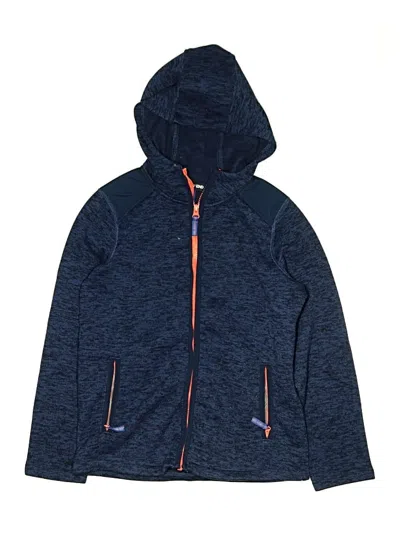 Pre-owned Lands' End Kids'  Zip Up Hoodie In Blue