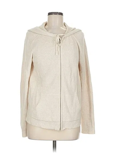 Pre-owned Lands' End Zip Up Hoodie In Brown
