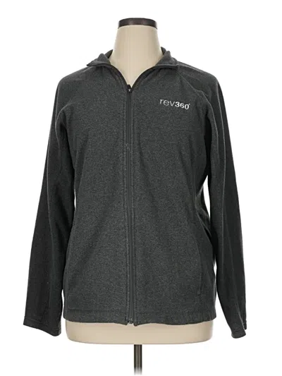 Pre-owned Lands' End Zip Up Hoodie In Gray
