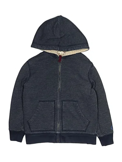 Pre-owned Lands' End Kids'  Zip Up Hoodie In Gray