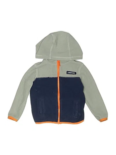 Pre-owned Lands' End Kids'  Zip Up Hoodie In Gray