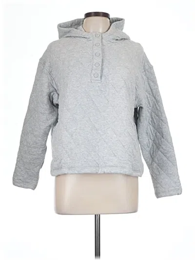 Pre-owned Lands' End Zip Up Hoodie In Gray