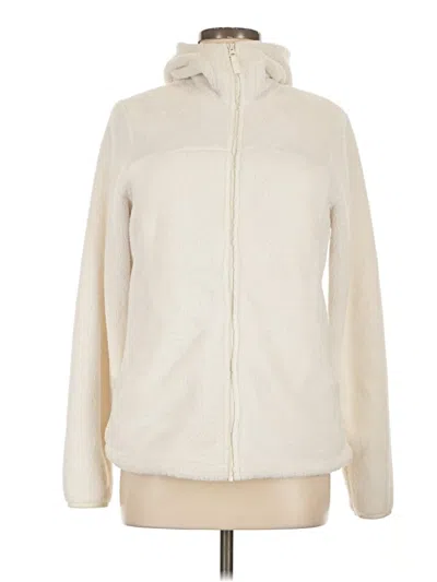 Pre-owned Lands' End Zip Up Hoodie In Ivory