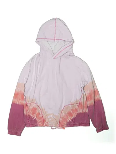 Pre-owned Lands' End Kids'  Zip Up Hoodie In Pink