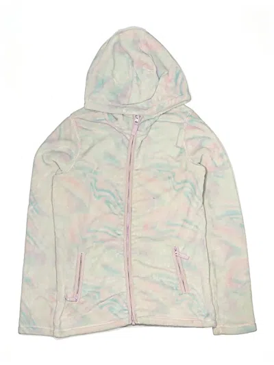 Pre-owned Lands' End Kids'  Zip Up Hoodie In Pink