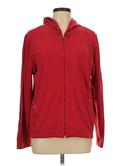 Pre-owned Lands' End Zip Up Hoodie In Red