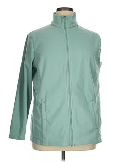 Pre-owned Lands' End Zip Up Hoodie In Teal