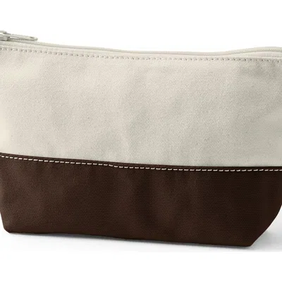 Lands' End Zipper Canvas Pouch In Multi